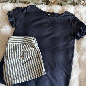 Loft XSP Top  and American Eagle Shorts Size 2